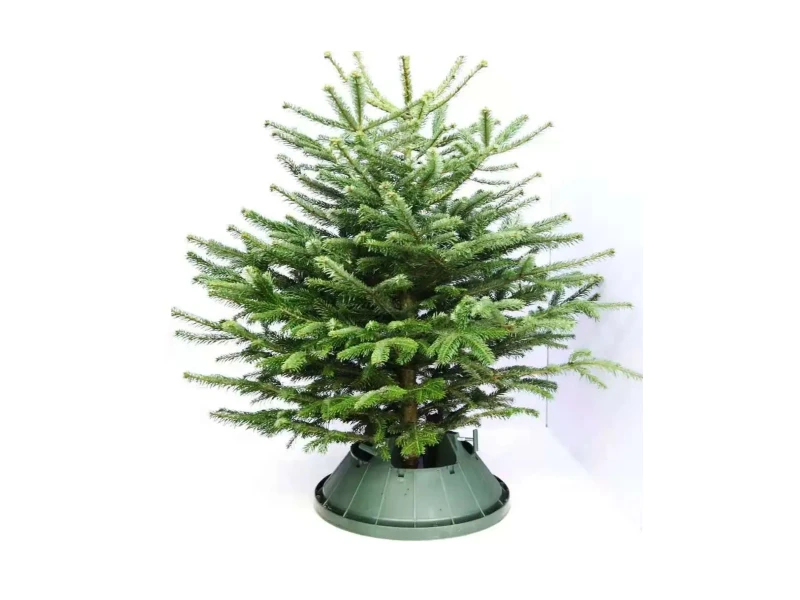 Round Plastic Christmas Tree Stand With Large Water Reservoir Stable Clamping Design Fits Up To 10FT Live Fresh Xmas Tree Anti-Leak Floor Protective Base