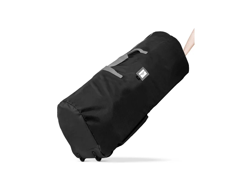 9ft black rolling Christmas tree storage bag, waterproof 600D oxford fabric