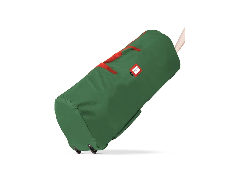 9ft green wheeled Christmas tree bag, waterproof 600D oxford storage tote